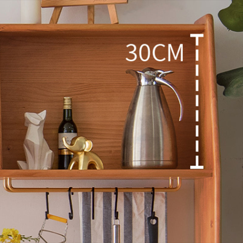 Contemporary Glass Doors Dining Hutch Pine Storage Cabinet for Living Room Clearhalo 'Display & China Cabinets' 'display_china_cabinets' 'furn' 'furn_display_china_cabinets' 'Furniture' 'Kitchen & Dining Furniture' 7439773