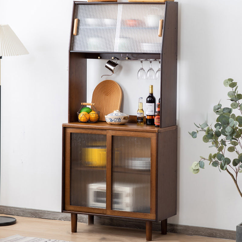 Porte di vetro contemporanee da pranzo Hutch Bamboo Messict per sala da pranzo