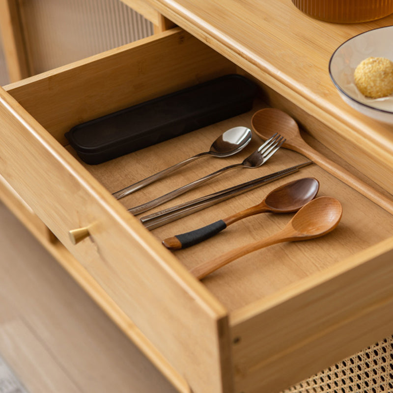 Porte di vetro contemporanee da pranzo Hutch Bamboo Messict per sala da pranzo