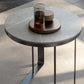 Glam Metal C-shape Side Table Round Stone Top Sofa Side End Table Clearhalo 'Coffee & Accent Tables' 'End & Side Tables' 'end_side_tables' 'furn' 'furn_end_side_tables' 'Furniture' 'Living Room Furniture' 7442618