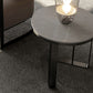 Glam Metal C-shape Side Table Round Stone Top Sofa Side End Table Clearhalo 'Coffee & Accent Tables' 'End & Side Tables' 'end_side_tables' 'furn' 'furn_end_side_tables' 'Furniture' 'Living Room Furniture' 7442619
