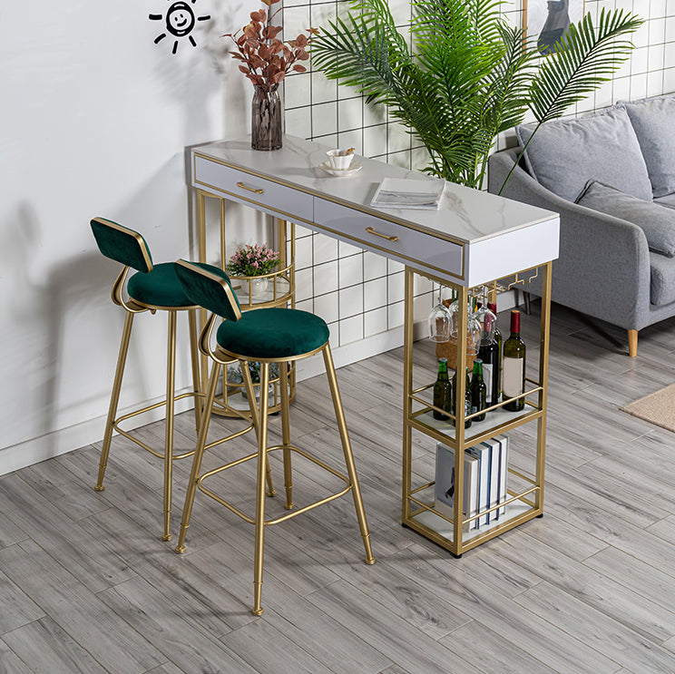 Juego de mesa de bar de piedra estilo Glam, juego de Pub rectangular de 1/2/3 piezas para interior