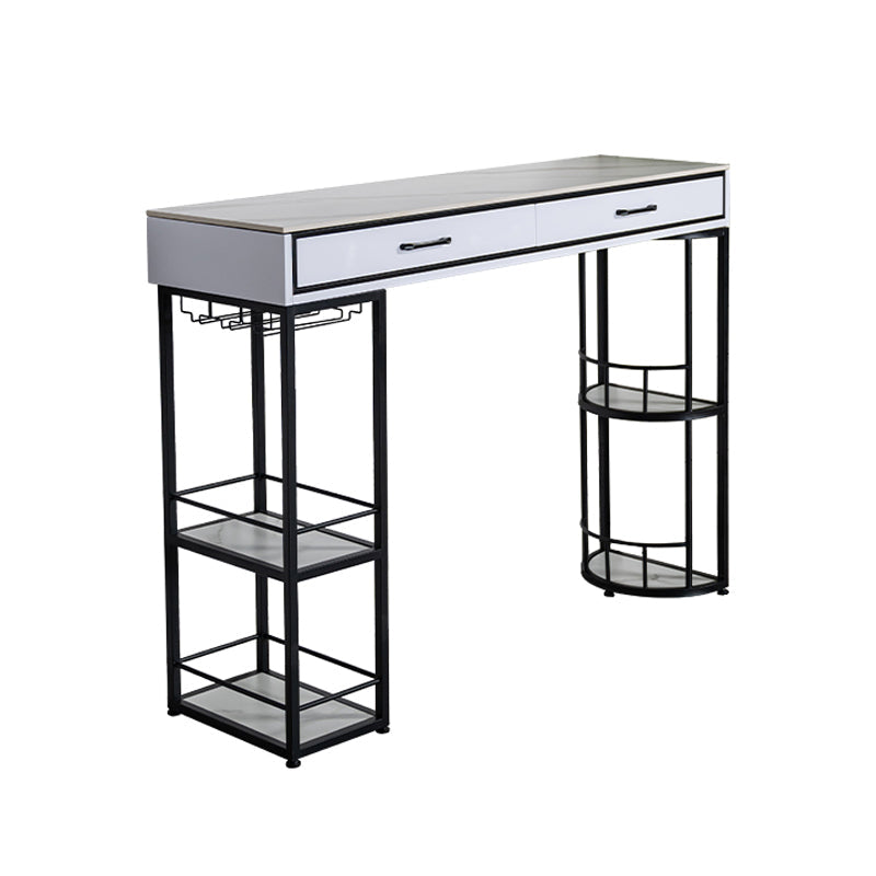 Juego de mesa de bar de piedra estilo Glam, juego de Pub rectangular de 1/2/3 piezas para interior