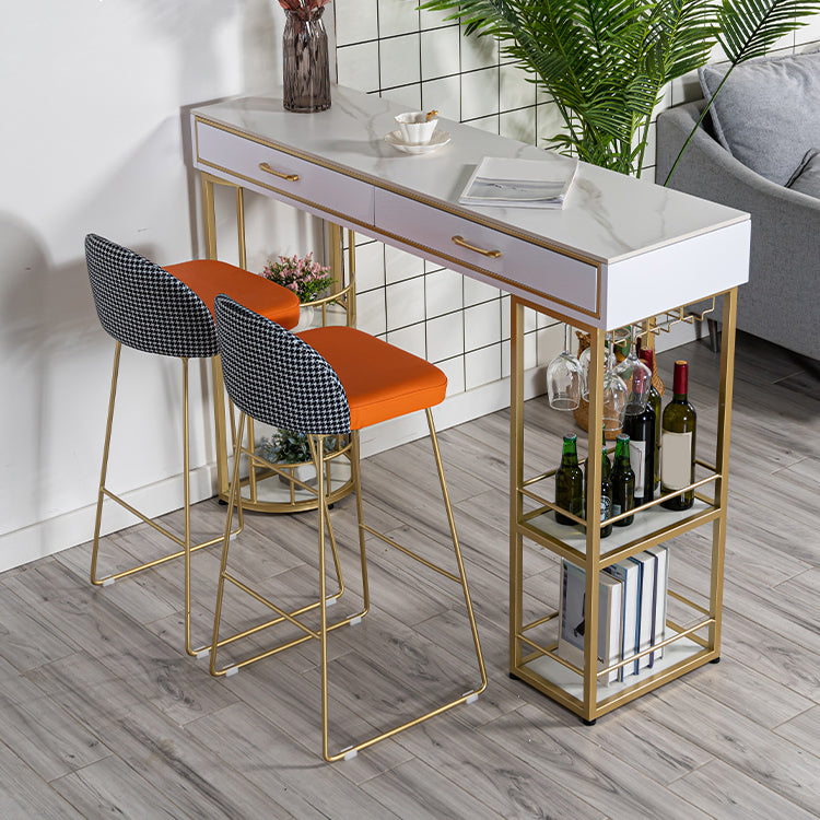 Juego de mesa de bar de piedra estilo Glam, juego de Pub rectangular de 1/2/3 piezas para interior