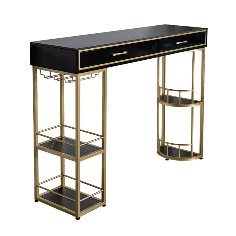 Juego de mesa de bar de piedra estilo Glam, juego de Pub rectangular de 1/2/3 piezas para interior