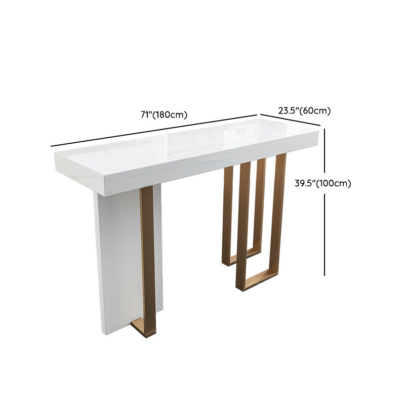Glam Rectangle Bar Table Set 1/5 Pcs Faux Marble Bar Table Set Clearhalo 'Bar Furniture' 'furn' 'furn_home_bar_bar_sets' 'Furniture' 'Home Bars & Bar Sets' 'home_bar_bar_sets' 'Kitchen & Dining Furniture' 7442696