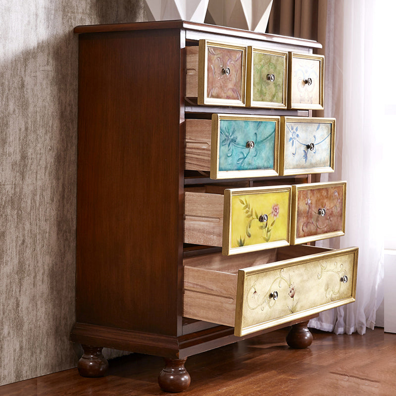 Mid-century Modern Wooden Chest Rectangle Accent Chest with 5-Drawer Clearhalo 'Cabinets & Chests' 'cabinets_chests' 'furn' 'furn_cabinets_chests' 'Furniture' 'Living Room Furniture' 7442870