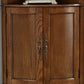 Mid-century Modern 1- Door Wood Cabinet in Brown Corner Cabinet with Shelf Clearhalo 'Cabinets & Chests' 'cabinets_chests' 'furn' 'furn_cabinets_chests' 'Furniture' 'Living Room Furniture' 7442887