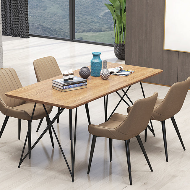 Metalen frame Dining zijstoel faux leer gestoffeerde zijstoel