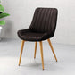 Metalen frame Dining zijstoel faux leer gestoffeerde zijstoel