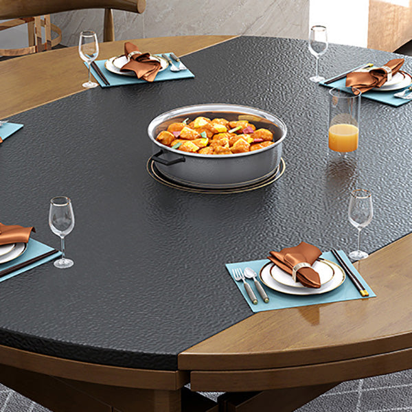 Modern Stone Scalable Dining Table Rubber Wood Legs for Dining Room Clearhalo 'Dining Tables & Seating' 'Dining Tables' 'dining_table' 'furn' 'furn_dining_table' 'Furniture' 'Kitchen & Dining Furniture' 7443142