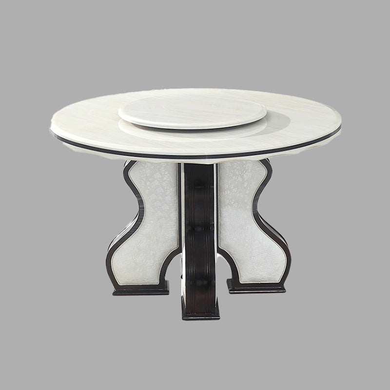 White Dining Table Convertible Dining Table for Kitchen Dining Room Clearhalo 'Dining Tables & Seating' 'Dining Tables' 'dining_table' 'furn' 'furn_dining_table' 'Furniture' 'Kitchen & Dining Furniture' 7443152