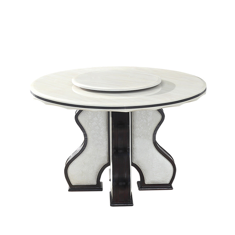 White Dining Table Convertible Dining Table for Kitchen Dining Room Without Chairs Clearhalo 'Dining Tables & Seating' 'Dining Tables' 'dining_table' 'furn' 'furn_dining_table' 'Furniture' 'Kitchen & Dining Furniture' 7443153