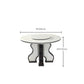 White Dining Table Convertible Dining Table for Kitchen Dining Room Clearhalo 'Dining Tables & Seating' 'Dining Tables' 'dining_table' 'furn' 'furn_dining_table' 'Furniture' 'Kitchen & Dining Furniture' 7443156