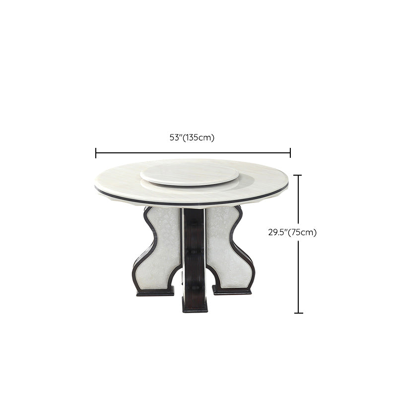 White Dining Table Convertible Dining Table for Kitchen Dining Room Clearhalo 'Dining Tables & Seating' 'Dining Tables' 'dining_table' 'furn' 'furn_dining_table' 'Furniture' 'Kitchen & Dining Furniture' 7443158