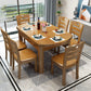 Extendable Dining Table Wood Dining Table for Kitchen Dining Room Brown Without Chairs Clearhalo 'Dining Tables & Seating' 'Dining Tables' 'dining_table' 'furn' 'furn_dining_table' 'Furniture' 'Kitchen & Dining Furniture' 7443160