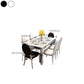 4 Legs Dining Table Victorian Style Rectangle Marble Dinette Table Clearhalo 'Dining Tables & Seating' 'Dining Tables' 'dining_table' 'furn' 'furn_dining_table' 'Furniture' 'Kitchen & Dining Furniture' 7443178