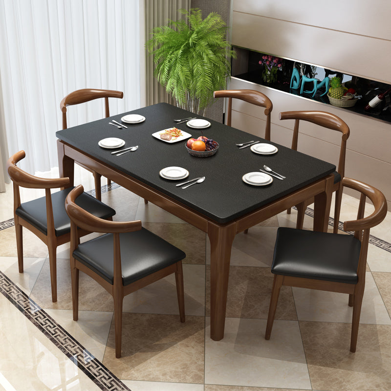 Eenvoud Rechthoek Eettafel Stenen Eetkamercollectie met 4 poten