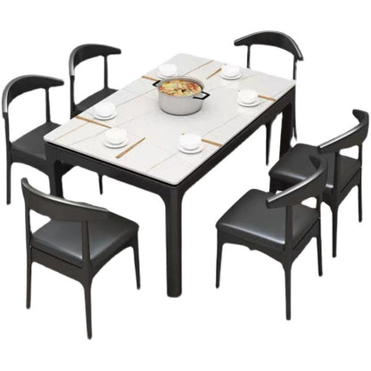 Eenvoud Rechthoek Eettafel Stenen Eetkamercollectie met 4 poten