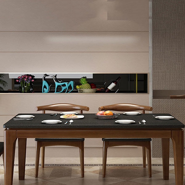 Eenvoud Rechthoek Eettafel Stenen Eetkamercollectie met 4 poten