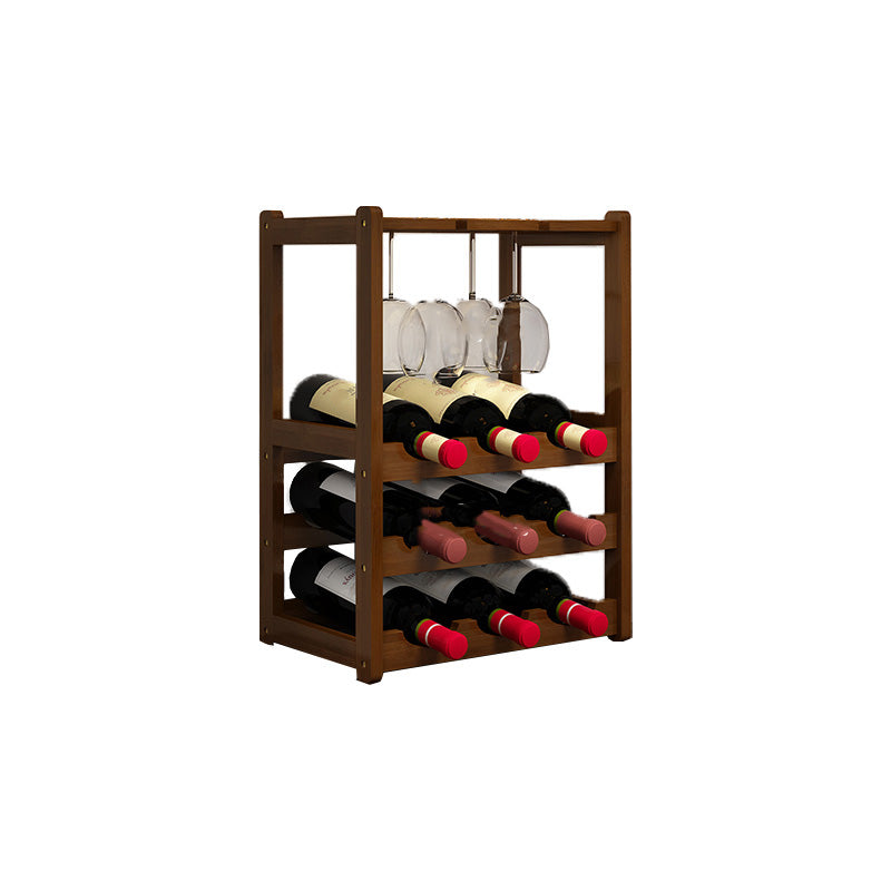 Modern Tabletop Wine Bottle Rack Solid Wood Wine Bottle Rack for Home