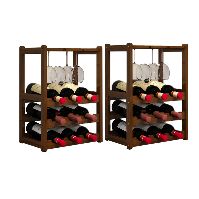 Modern Tabletop Wine Bottle Rack Solid Wood Wine Bottle Rack for Home