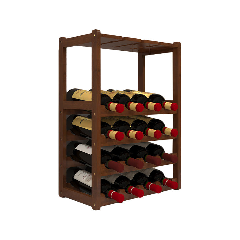 Modern Tabletop Wine Bottle Rack Solid Wood Wine Bottle Rack for Home