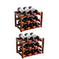 Modern Tabletop Wine Bottle Rack Solid Wood Wine Bottle Rack for Home