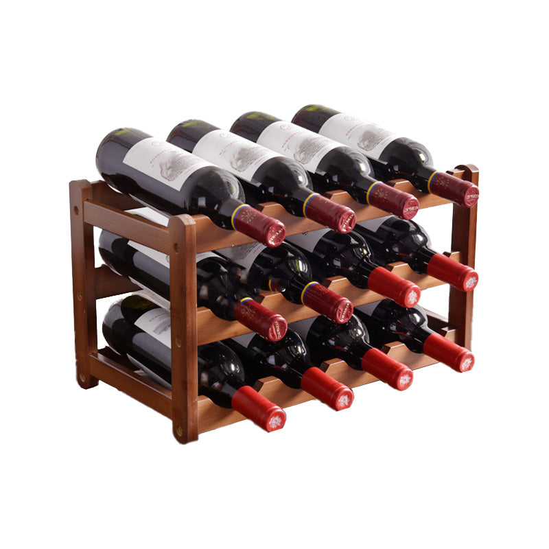 Modern Tabletop Wine Bottle Rack Solid Wood Wine Bottle Rack for Home