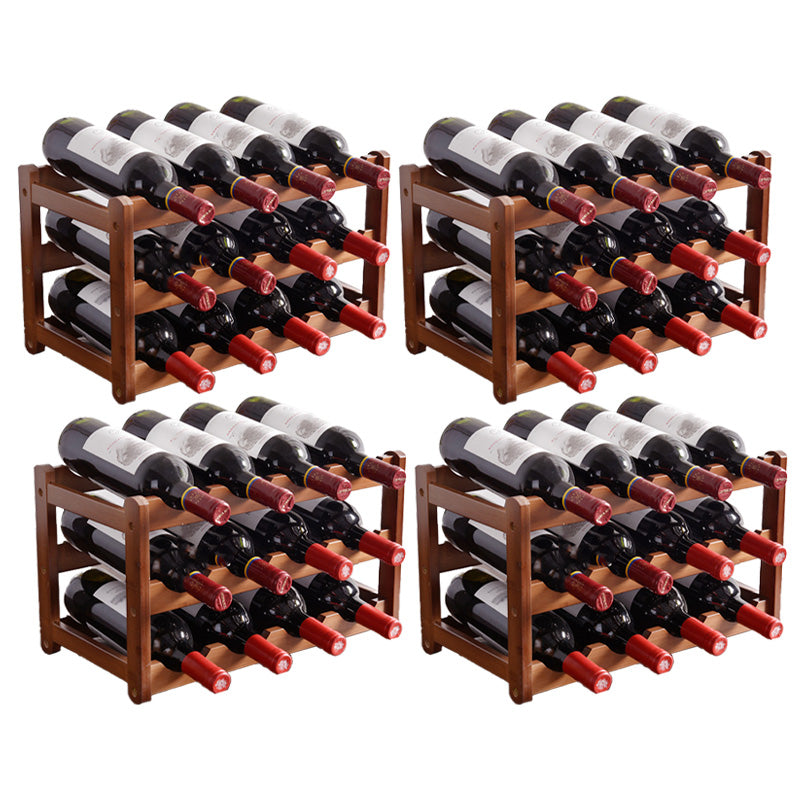 Modern Tabletop Wine Bottle Rack Solid Wood Wine Bottle Rack for Home