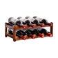 Modern Tabletop Wine Bottle Rack Solid Wood Wine Bottle Rack for Home