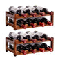 Modern Tabletop Wine Bottle Rack Solid Wood Wine Bottle Rack for Home
