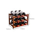 Modern Tabletop Wine Bottle Rack Solid Wood Wine Bottle Rack for Home
