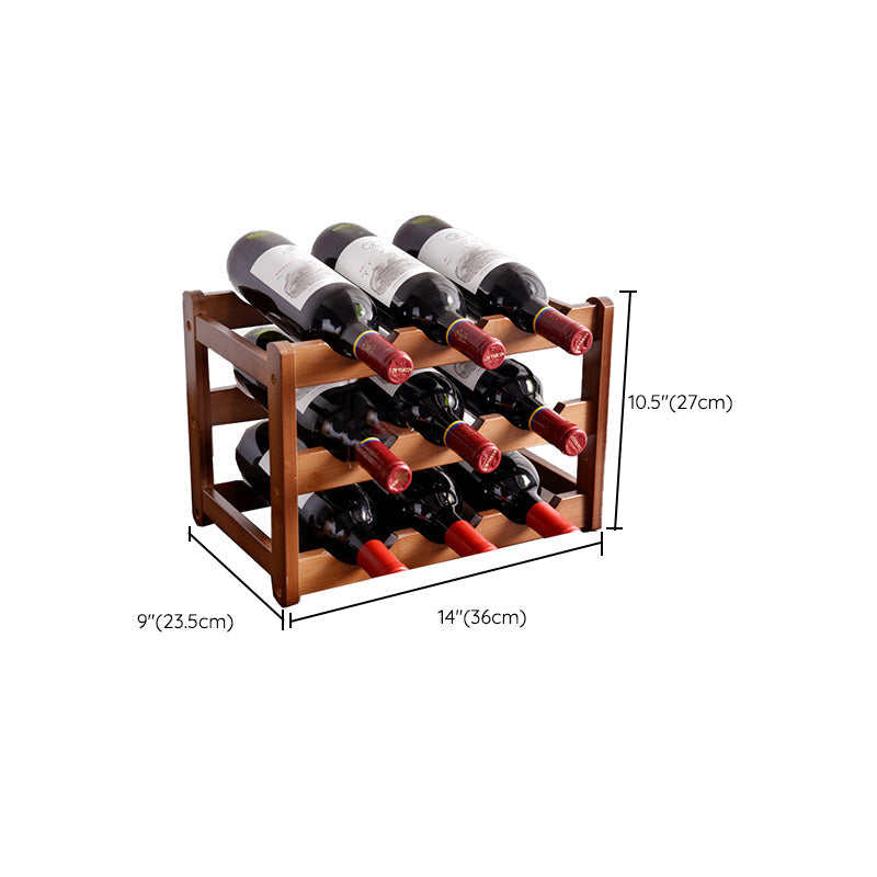Modern Tabletop Wine Bottle Rack Solid Wood Wine Bottle Rack for Home