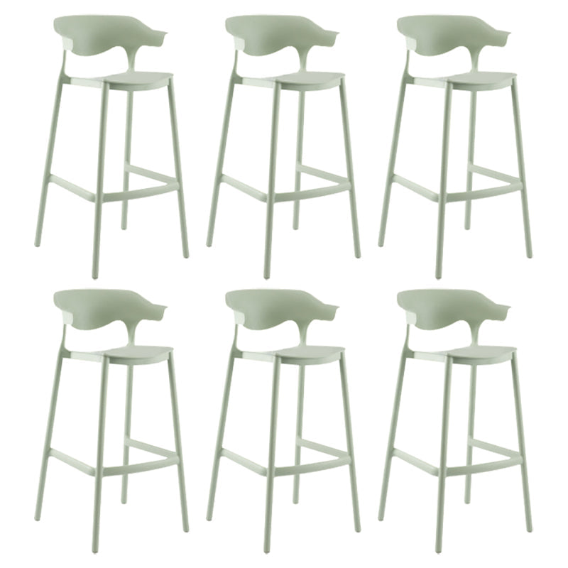 Taburete moderno de plástico taburete sin brazo para sala de estar para sala de estar