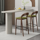 Massives Holz Counterhocker moderner Stil armloser Stuhl für Wohnzimmer