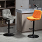 Modern Armless Rotatable Counter Stool Metal Cafe Bar Stool with Cushion and Pedal Clearhalo 'Bar Furniture' 'Bar Stools' 'bar_stools' 'furn' 'furn_bar_stools' 'Furniture' 'Kitchen & Dining Furniture' 7443885