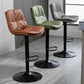 Modern Armless Rotatable Counter Stool Metal Cafe Bar Stool with Cushion and Pedal Clearhalo 'Bar Furniture' 'Bar Stools' 'bar_stools' 'furn' 'furn_bar_stools' 'Furniture' 'Kitchen & Dining Furniture' 7443889