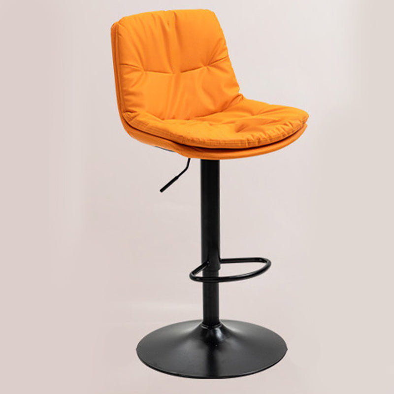 Modern Armless Rotatable Counter Stool Metal Cafe Bar Stool with Cushion and Pedal Clearhalo 'Bar Furniture' 'Bar Stools' 'bar_stools' 'furn' 'furn_bar_stools' 'Furniture' 'Kitchen & Dining Furniture' 7443895