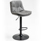 Modern Armless Rotatable Counter Stool Metal Cafe Bar Stool with Cushion and Pedal Dark Gray Black 1 Piece Clearhalo 'Bar Furniture' 'Bar Stools' 'bar_stools' 'furn' 'furn_bar_stools' 'Furniture' 'Kitchen & Dining Furniture' 7443903