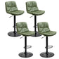 Modern Armless Rotatable Counter Stool Metal Cafe Bar Stool with Cushion and Pedal Green Black 4 Piece Set Clearhalo 'Bar Furniture' 'Bar Stools' 'bar_stools' 'furn' 'furn_bar_stools' 'Furniture' 'Kitchen & Dining Furniture' 7443925