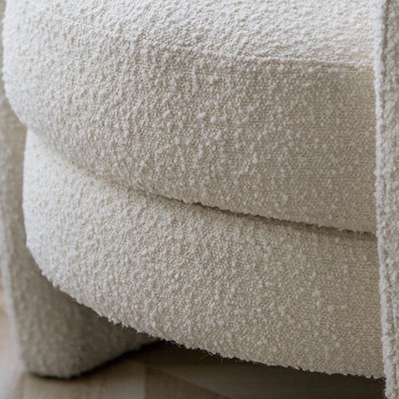 White Fixed Back Lounge Chair Arms Included Barrel Chair for Living Room Clearhalo 'Accent Chairs' 'accent_chairs' 'Chairs & Seating' 'furn' 'furn_accent_chairs' 'Furniture' 'Living Room Furniture' 7444043