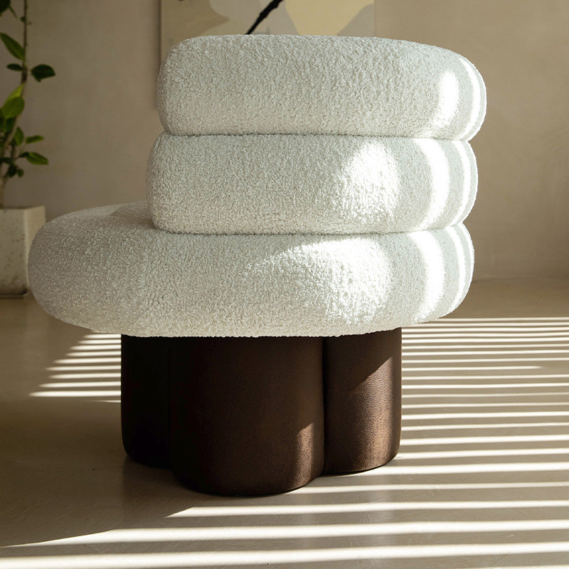 White Lounge Chair Arms Included Barrel Chair for Living Room Clearhalo 'Accent Chairs' 'accent_chairs' 'Chairs & Seating' 'furn' 'furn_accent_chairs' 'Furniture' 'Living Room Furniture' 7444045