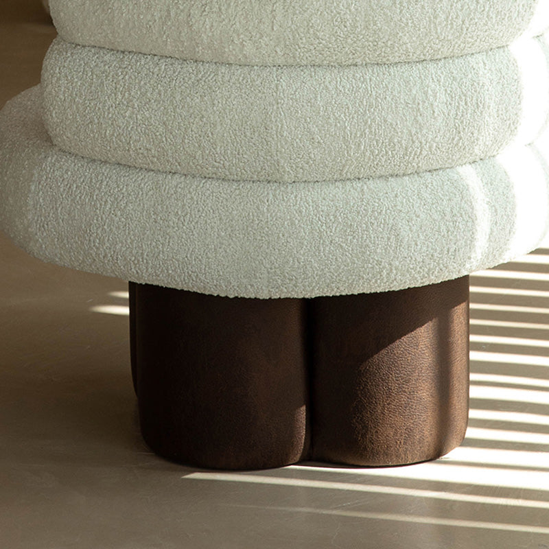 White Lounge Chair Arms Included Barrel Chair for Living Room Clearhalo 'Accent Chairs' 'accent_chairs' 'Chairs & Seating' 'furn' 'furn_accent_chairs' 'Furniture' 'Living Room Furniture' 7444053