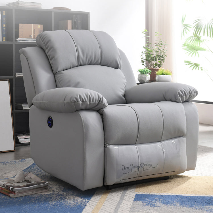 Contemporary Wing Chair Recliner Metal Solid Color Arm Swivel Rocker Indoor Clearhalo 'Chairs & Seating' 'furn' 'furn_recliners' 'Furniture' 'Living Room Furniture' 'Recliners' 7444060