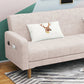Contemporary 30.7" H Biscuit Back Sofa Square Arm Convertible Sleeper Sofa