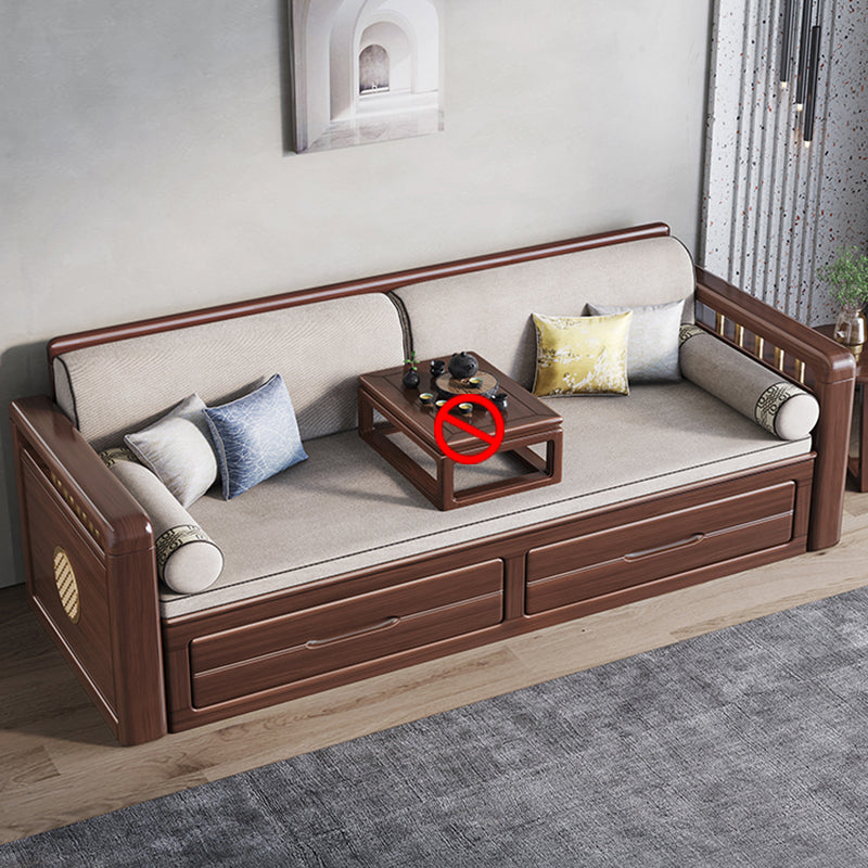 Glam Foldable Sleeper Sofa Latex and Foam Convertible Sofas with Storage