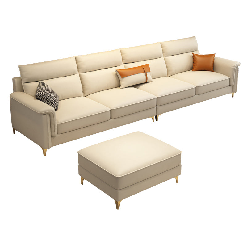 Glam Faux Leather Sectionals Pillow Top Top Brass Sectional Sapa pour le salon