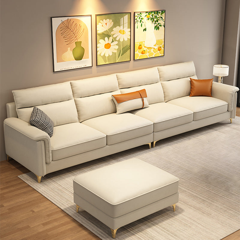 Glam Faux Leather Sectionals Pillow Top Top Brass Sectional Sapa pour le salon