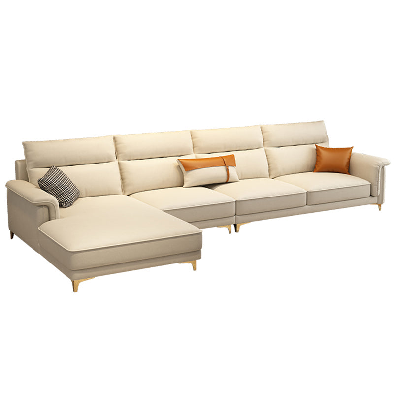 Glam Faux Leather Sectionals Pillow Top Top Brass Sectional Sapa pour le salon